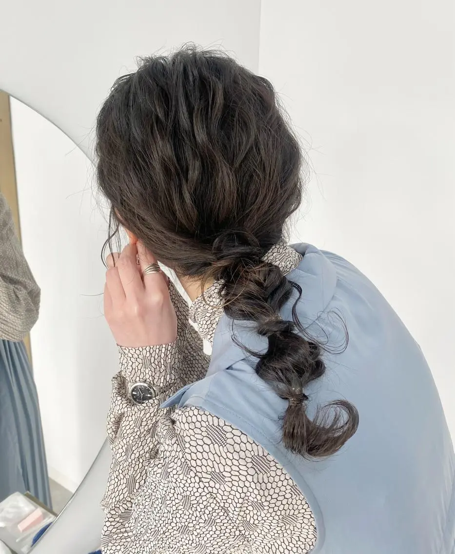 ミディアム カラー ヘアアレンジ ひなの .のその他イメージ