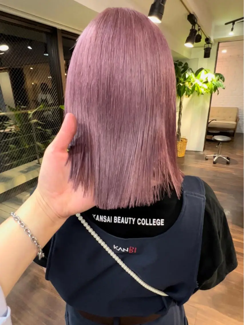 セミロング ピンクラベンダー トリートメント 🧡色落ちまで2度 楽しめる🧡ヨシキのヘアスタイル