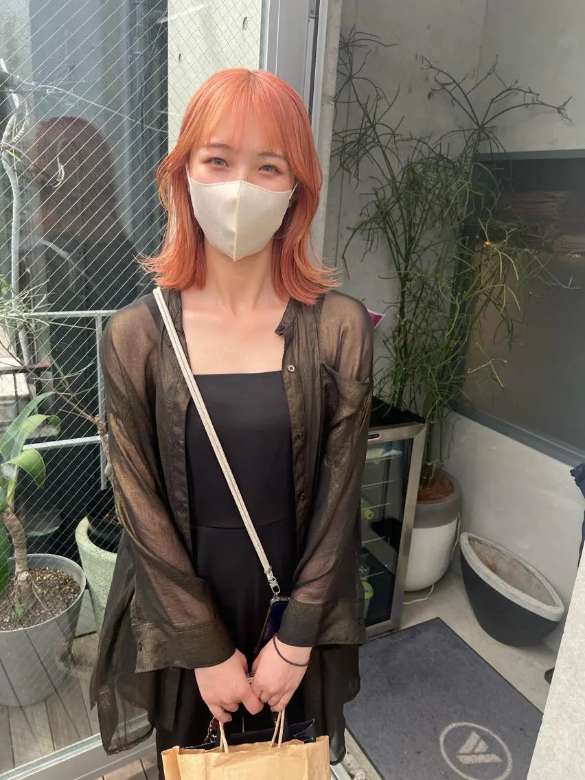 ミディアム カラー ブリーチ ハイトーンカラー カット ヘアカラー トリートメント sakoda shunkiのヘアスタイル