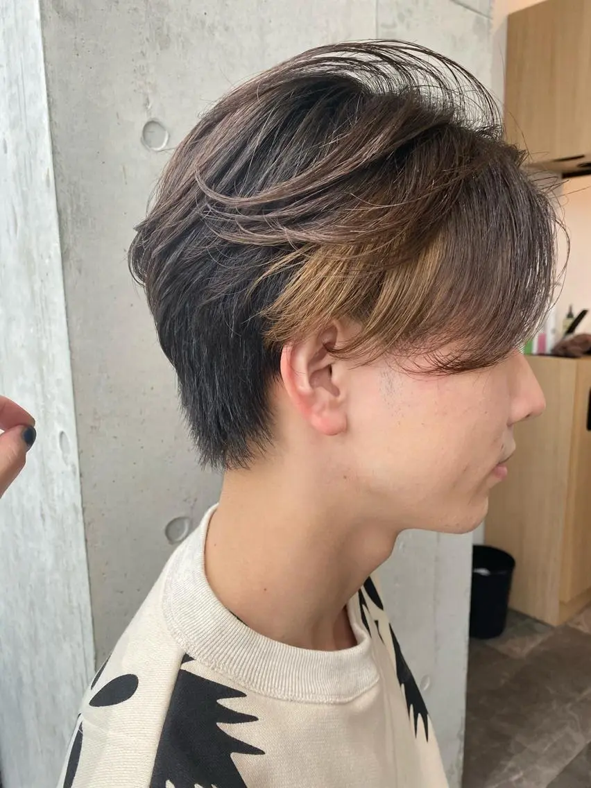 ミディアム カラー メンズ ヘアカラー トリートメント 似合う髪型見つけます AYAKAのヘアスタイル