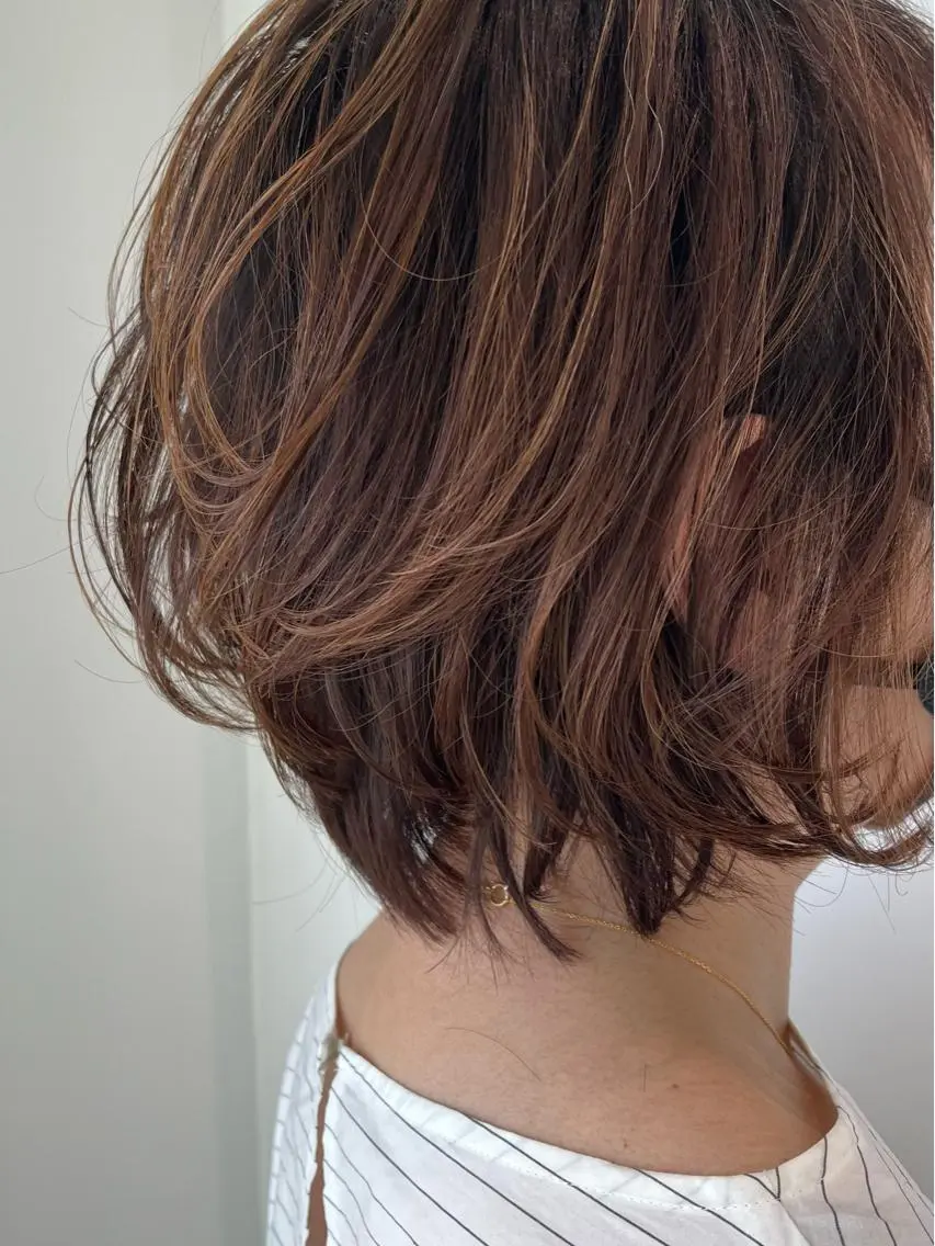 ショート パーマ 脱白髪染め setsucoのヘアスタイル