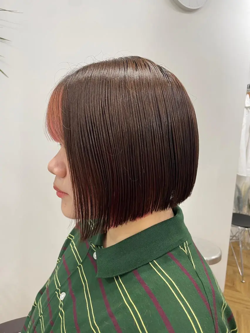 ショート カラー パーマ ヘアアレンジ カット トリートメント くびれレイヤー/艶 カラー　MADOKAのヘアスタイル