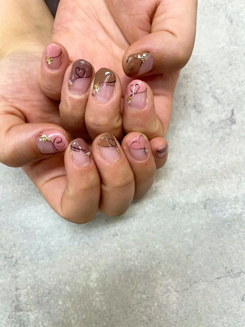 ネイル ハート バレンタイン FASTNAIL PLUS 新宿店のネイルデザイン