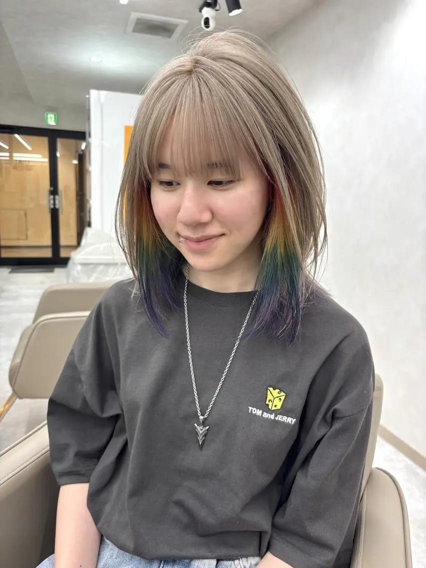 ミディアム カラー グラデーションカラー 🎀ダブルカラー🎀 ♡Kanon♡のヘアスタイル