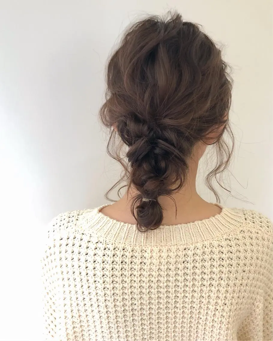 ミディアム ヘアアレンジ 梅田 千亜希のヘアスタイル