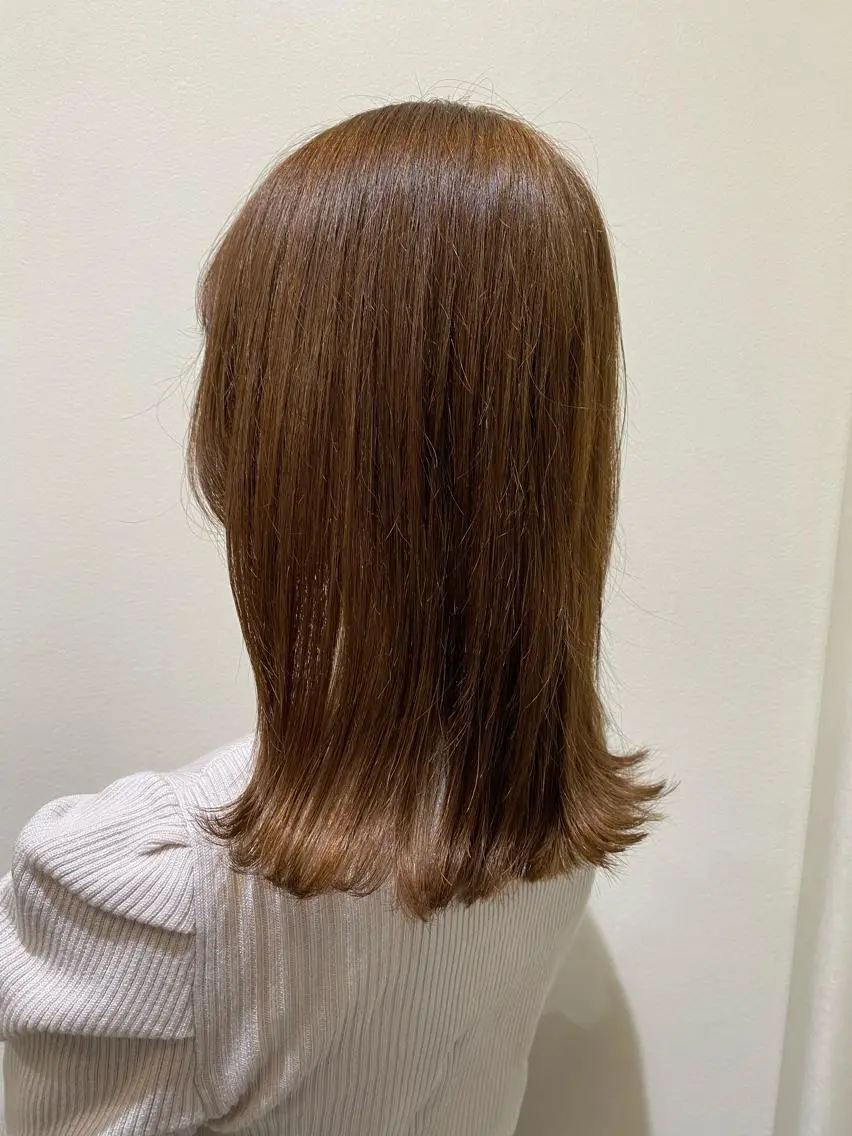 ミディアム カラー ブラウンカラー PREss Natsumiのヘアスタイル