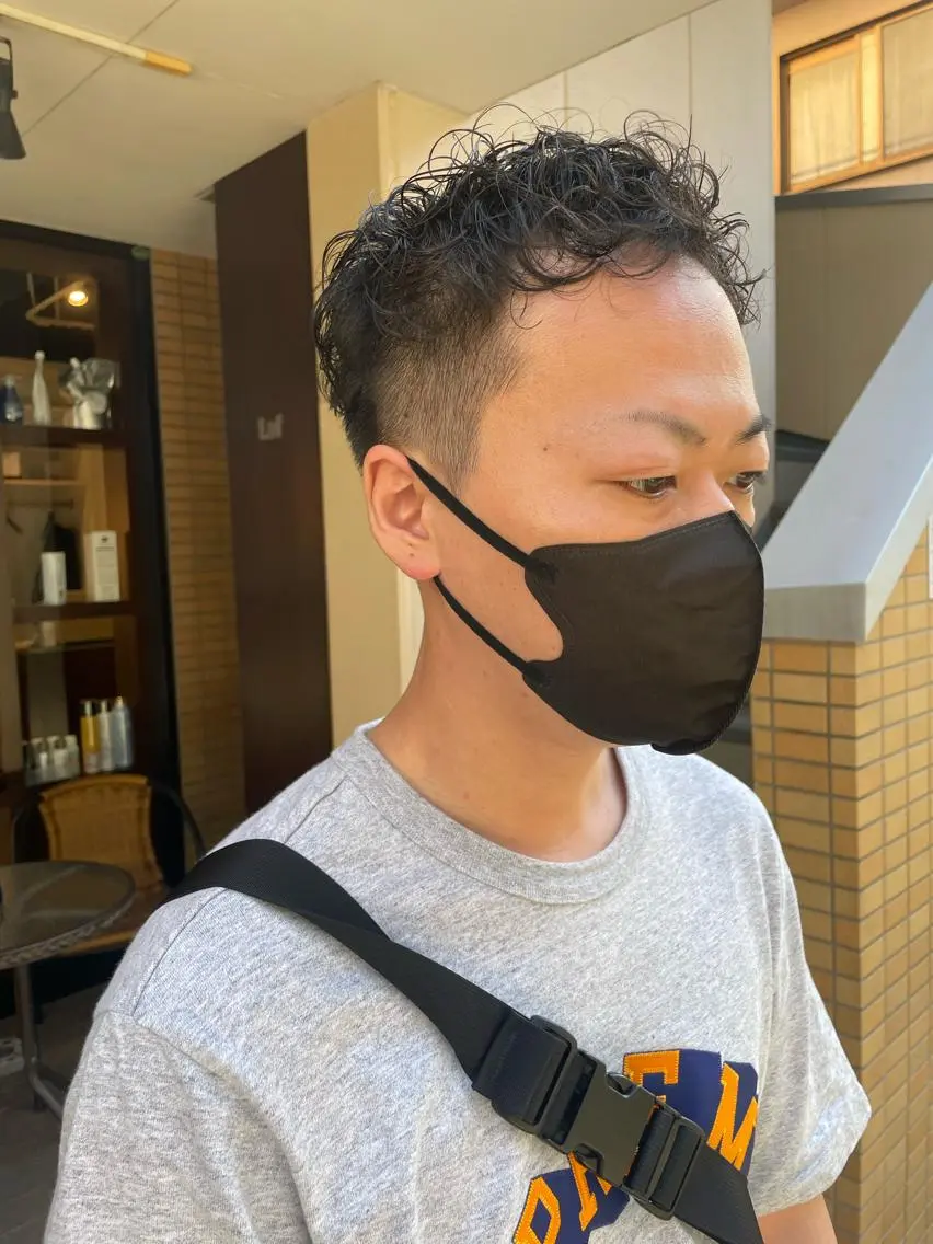 ショート パーマ メンズ メンズパーマ カット パーマ しのはら まどかのヘアスタイル