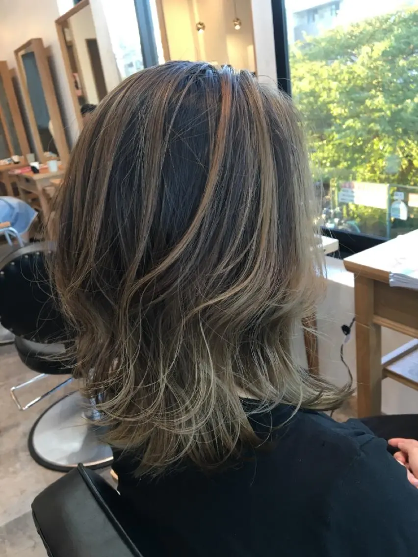 セミロング パーマ ヘアカラー トリートメント ✨落ち着いた接客 💡高橋優也💡のヘアスタイル