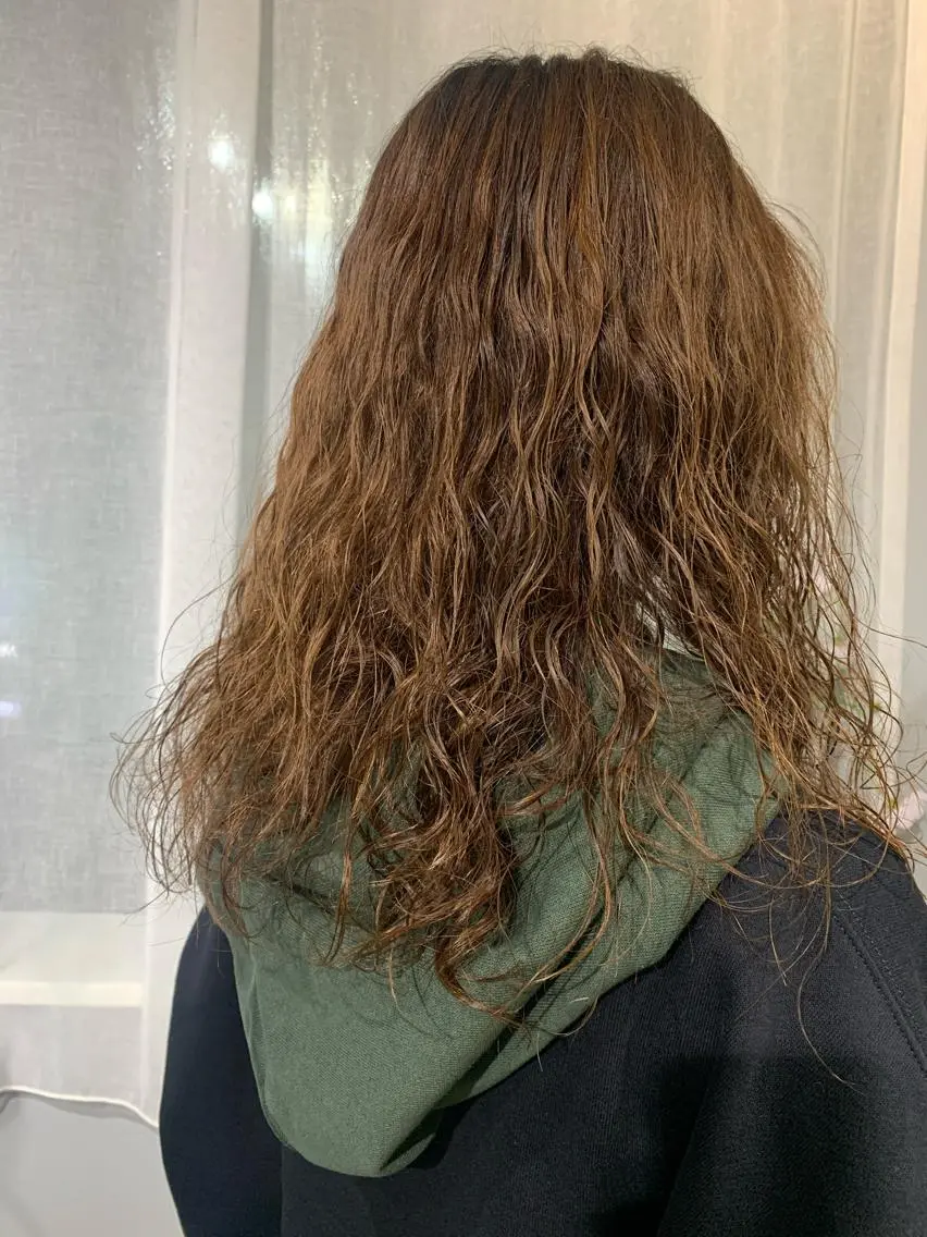 ロング カラー パーマ ボブパーマコテ巻き風 パーマNo1深江秀平のヘアスタイル