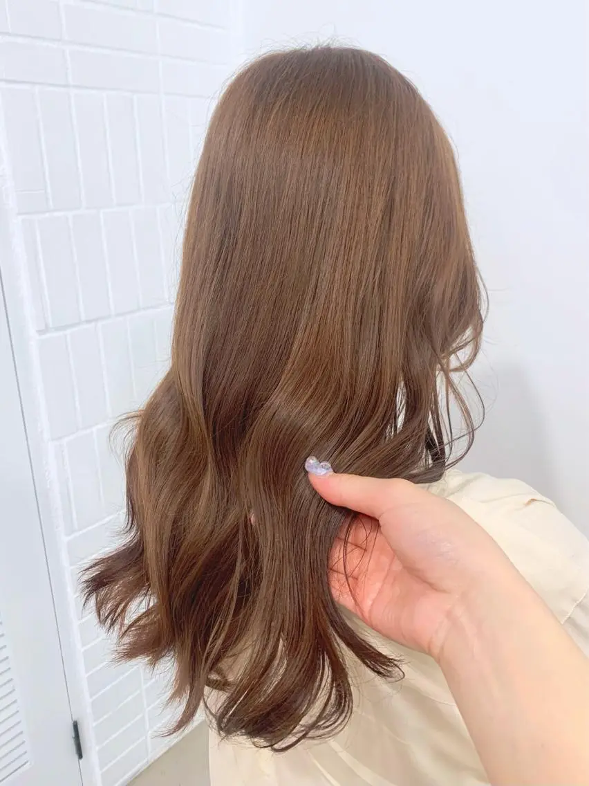 ミディアム カラー ヘアアレンジ ベージュカラー ヘアカラー 🍒暖色✖️レイヤー ／Haruna🍒のヘアスタイル