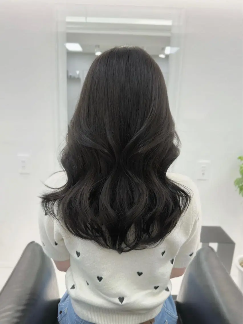 ミディアム カラー 韓国ヘア 店長NEGIのヘアスタイル
