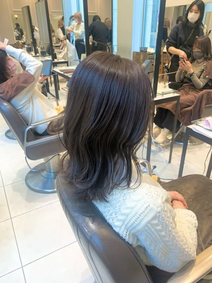 ミディアム カット ヘアカラー トリートメント 髪質改善/縮毛矯正 🎀小林 唯 🎀のヘアスタイル