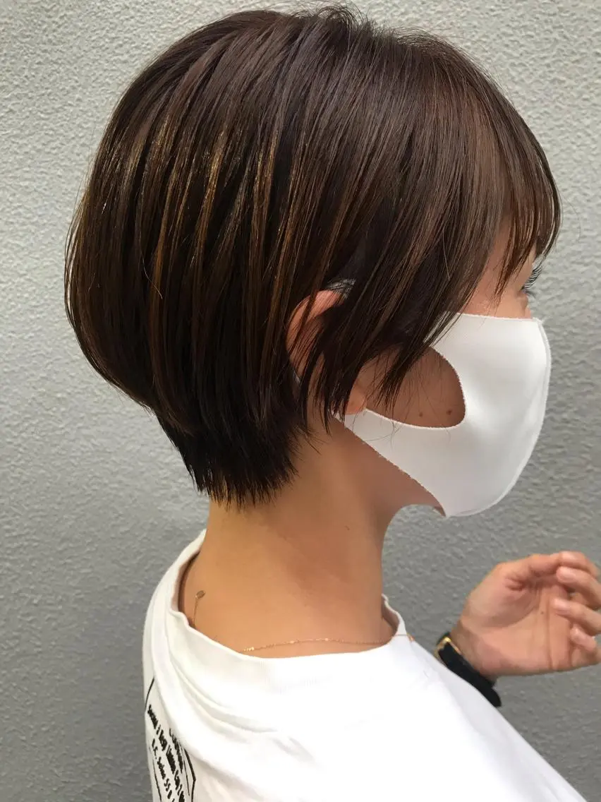 ショート ショートヘア カット ヘアカラー 縮毛矯正 トリートメント ayane⭐️ボブ・ ショート・パーマのヘアスタイル