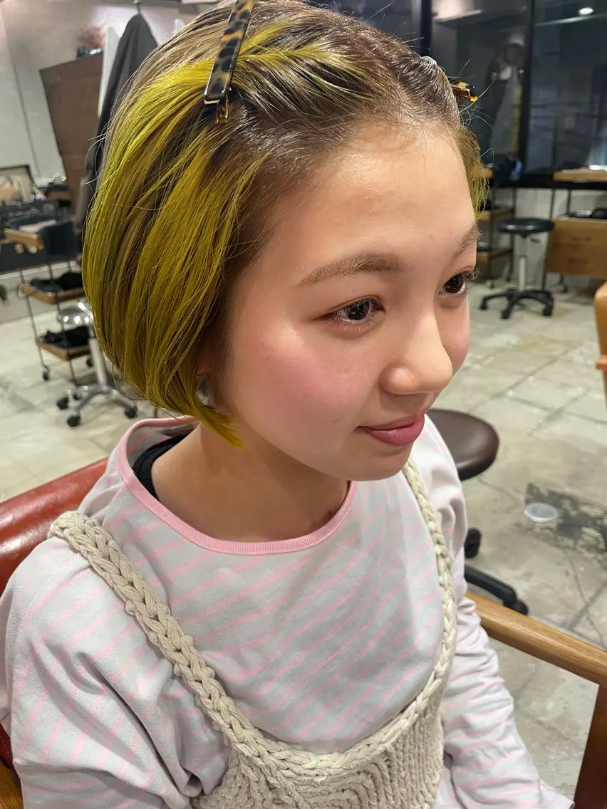 ショート カット ヘアカラー トリートメント ayane⭐️ボブ・ ショート・パーマのヘアスタイル