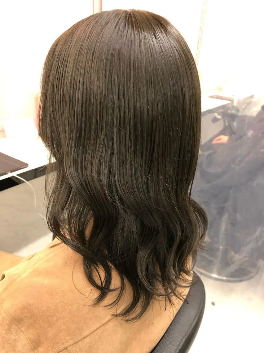 セミロング カラー ヘアアレンジ 透明感/艶髪/💖 トレンドスタイル💖のヘアスタイル