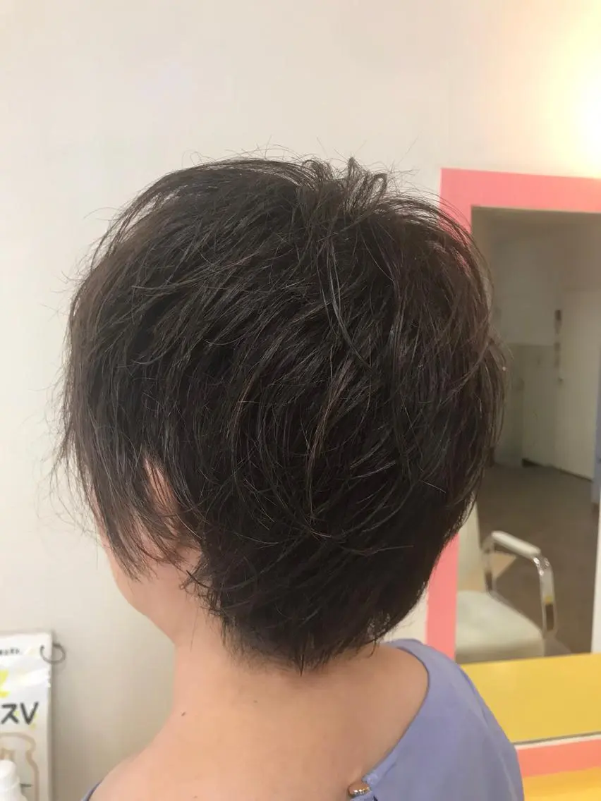 ショート カラー パーマ エアウェーブ 横田 尚登のヘアスタイル