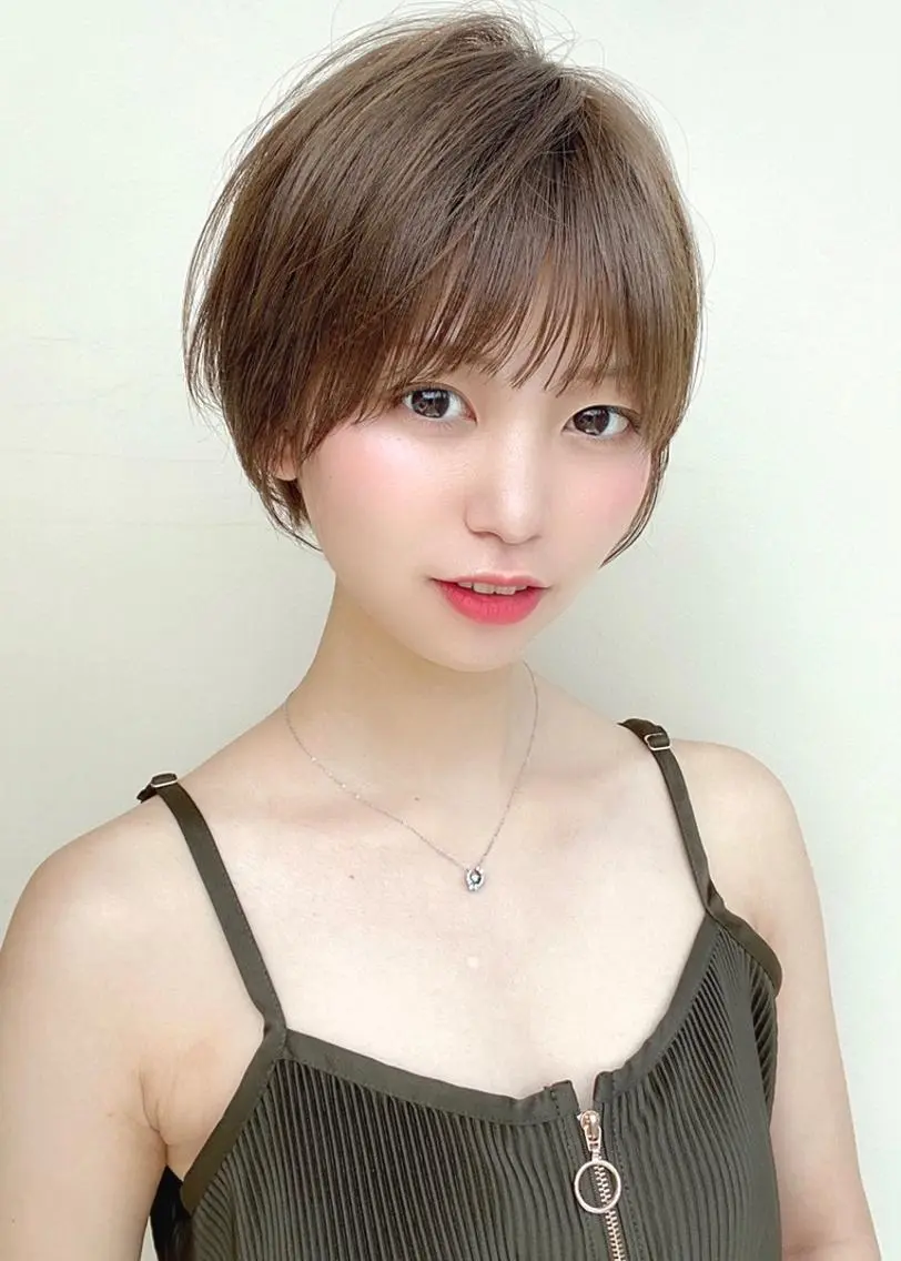 ショート カラー ショートヘア 小顔カット 伊奈 航平のヘアスタイル