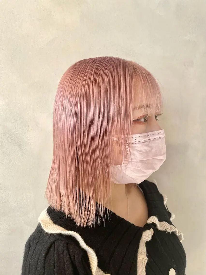 ショート カラー ピンクカラー ホワイトピンク ハイトーン×レイヤー /遠藤将太のヘアスタイル