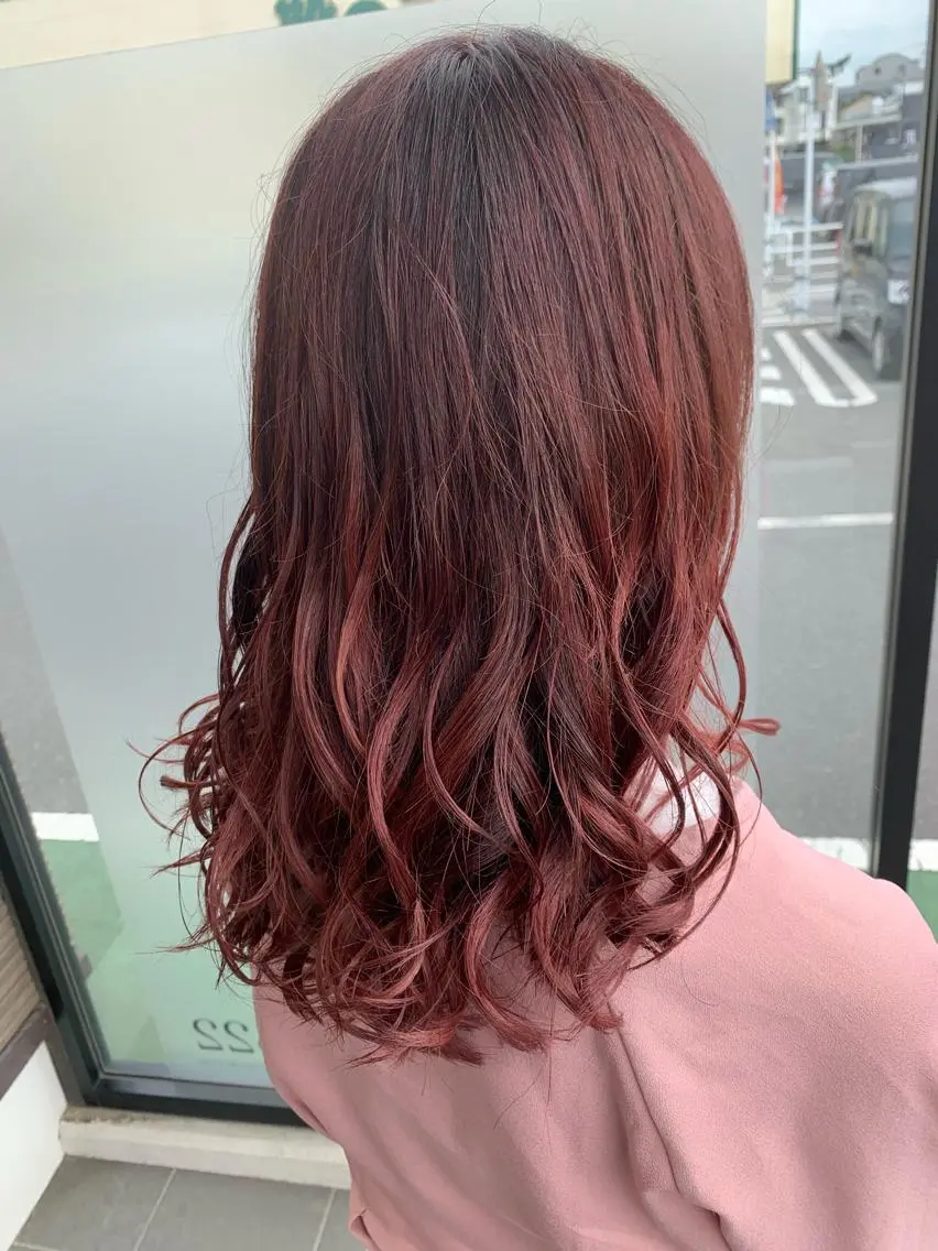 セミロング カット ヘアカラー トリートメント 國井 瑞貴のヘアスタイル