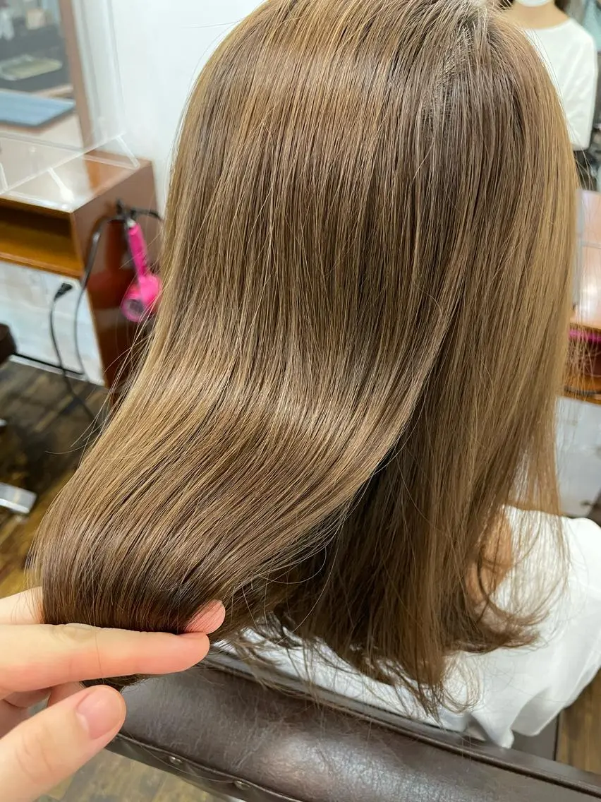 ミディアム ヘアカラー ツヤ美髪💐 髪質改善/高山愛来のヘアスタイル