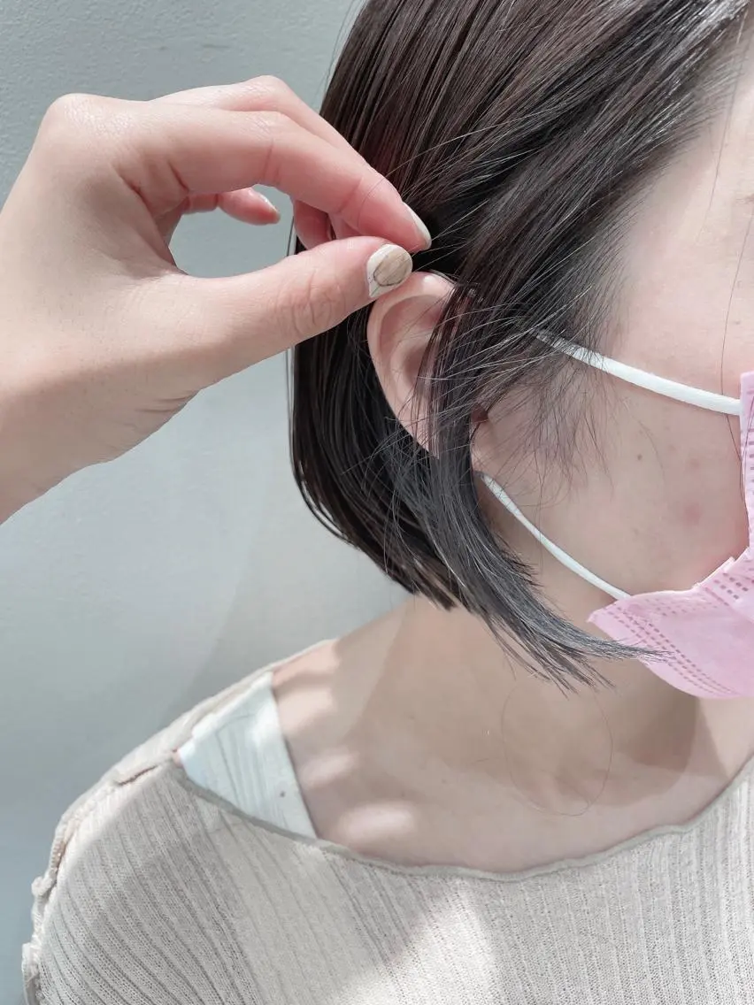 ショート カラー インナーカラー ボブ カット ヘアカラー トリートメント 🦖鶴岡 香純🦖のヘアスタイル