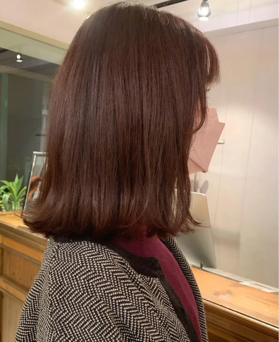 ミディアム カラー 透明感カラー✂︎ /縮毛矯正/YUKAのヘアスタイル