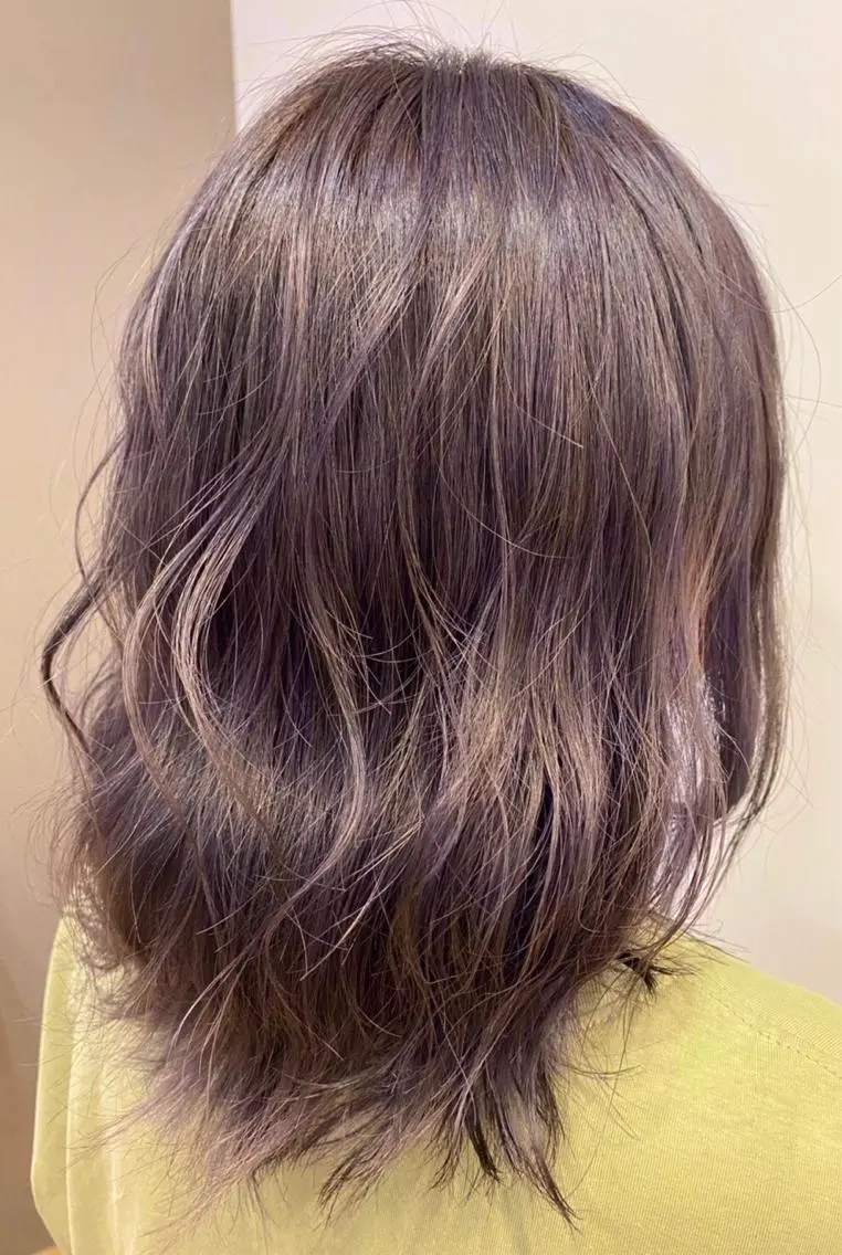 ミディアム カラー アッシュ ラベンダーカラー ラベンダーアッシュ カット ヘアカラー トリートメント 【Zina札幌大通】 店長 福間 和也のヘアスタイル