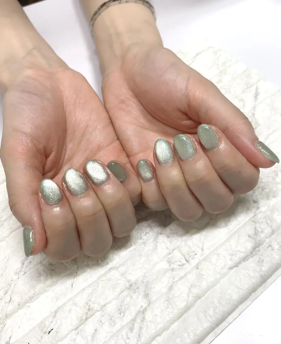 ネイル マグネットネイル ハンドネイル yochi nailのネイルデザイン