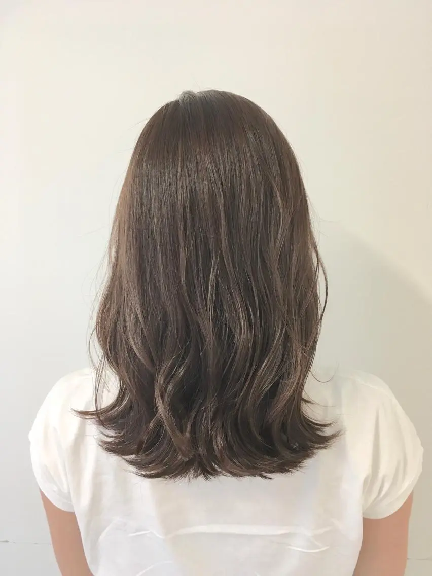 セミロング カラー ベージュカラー ピンクカラー ピンクベージュ yoshi ☆のヘアスタイル