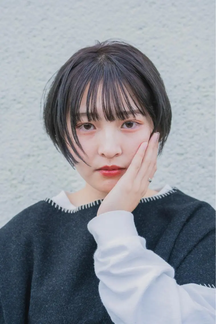 ショート ショートボブ ボブ 顔まわりレイヤー 顔周りカット レイヤーカット kyon.hair 韓国カットカラーのヘアスタイル