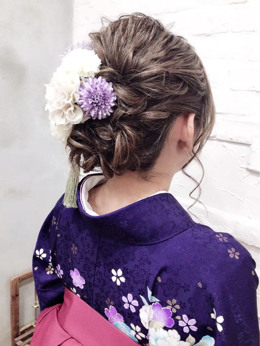 セミロング 着付け まつパ・ヘアセット ♡Chinami♡のマツエク・マツパデザイン