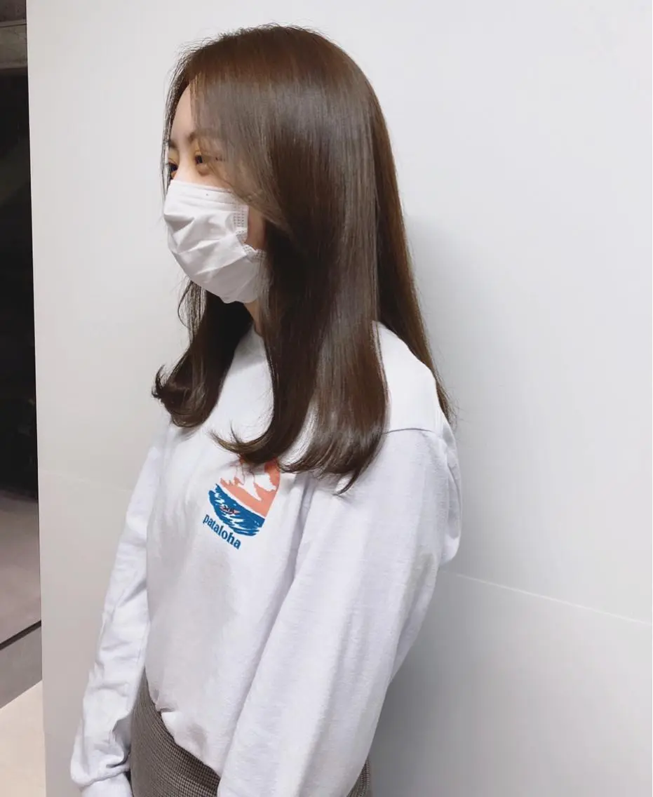 ミディアム カラー カット ヘアカラー マンツーマン半個室 tamuraのヘアスタイル