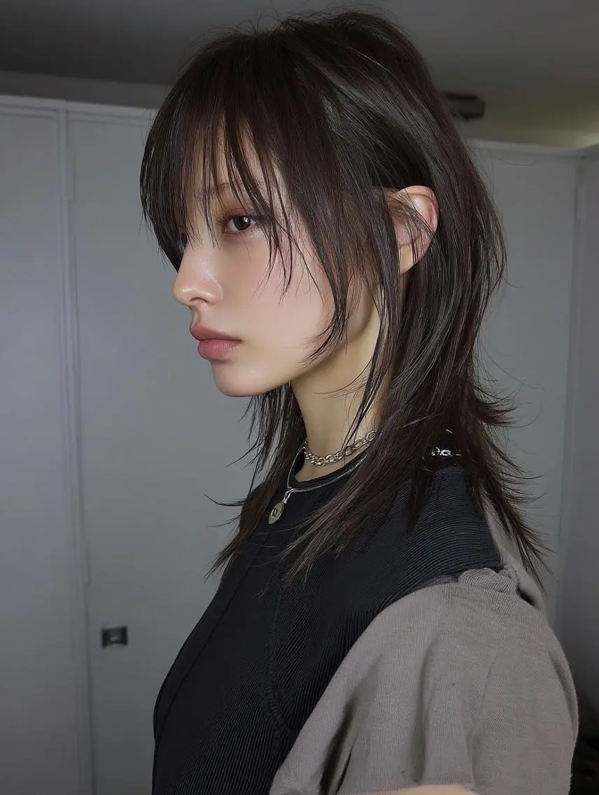 ミディアム カット 縮毛矯正×レイヤー Hiroto/表参道のヘアスタイル