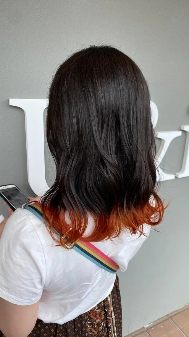 セミロング ヘアカラー トリートメント 平田 広大のヘアスタイル