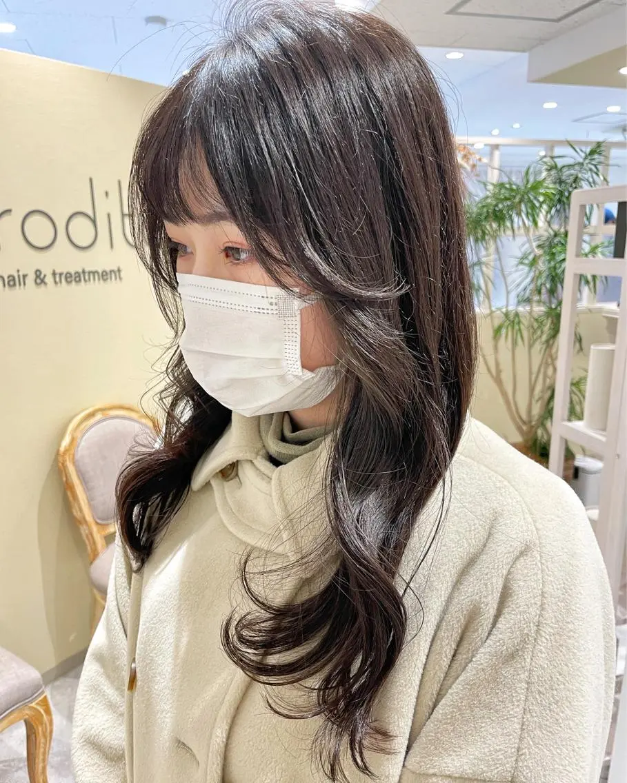 セミロング カラー パーマ 韓国風ヘア ボブ支持率NO1 🌈CHIKAのヘアスタイル