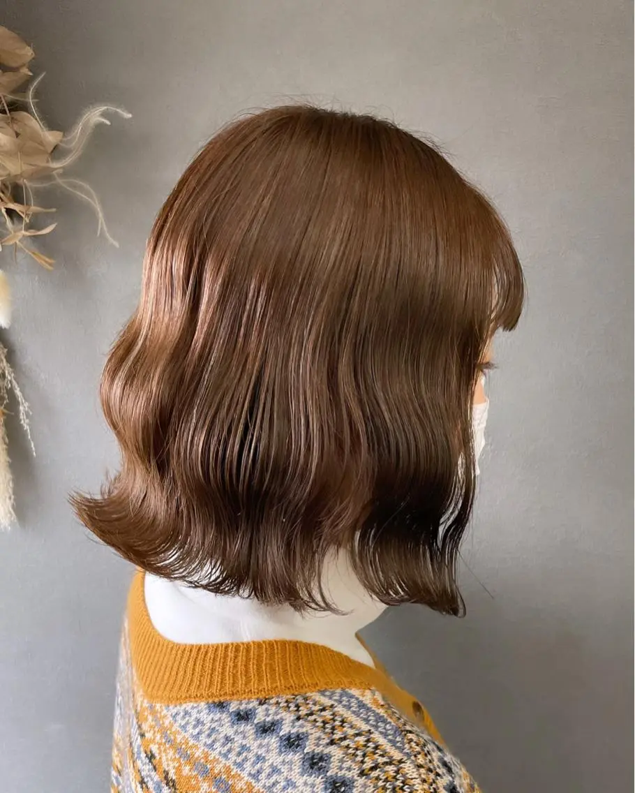 ミディアム ヘアカラー 近藤 楓花のヘアスタイル