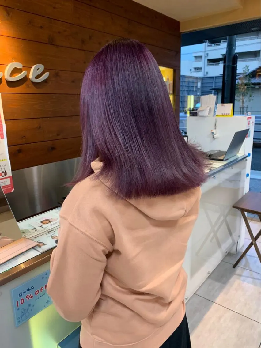 ミディアム ヘアカラー レイヤー/艶髪カラー 森本くるみのヘアスタイル