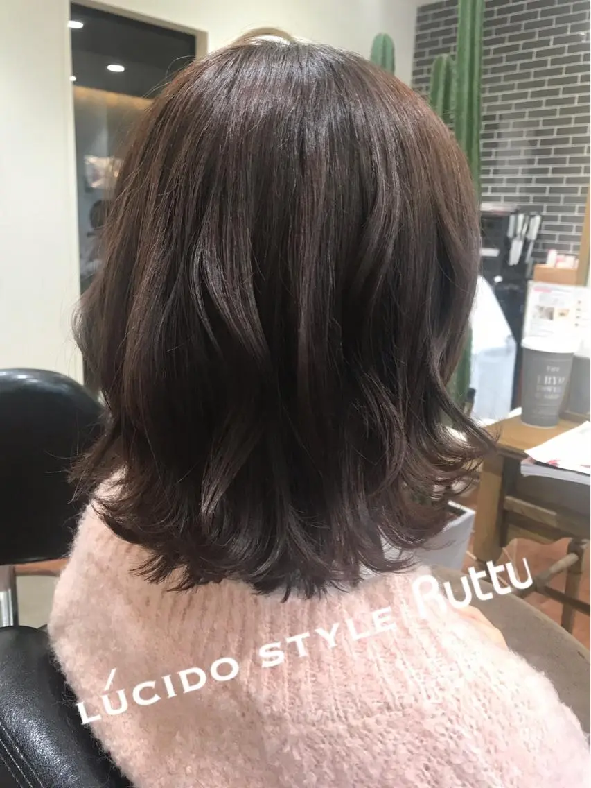 ミディアム カラー カット ヘアカラー トリートメント アザマ　ヤスカツ _rosso 川口のヘアスタイル