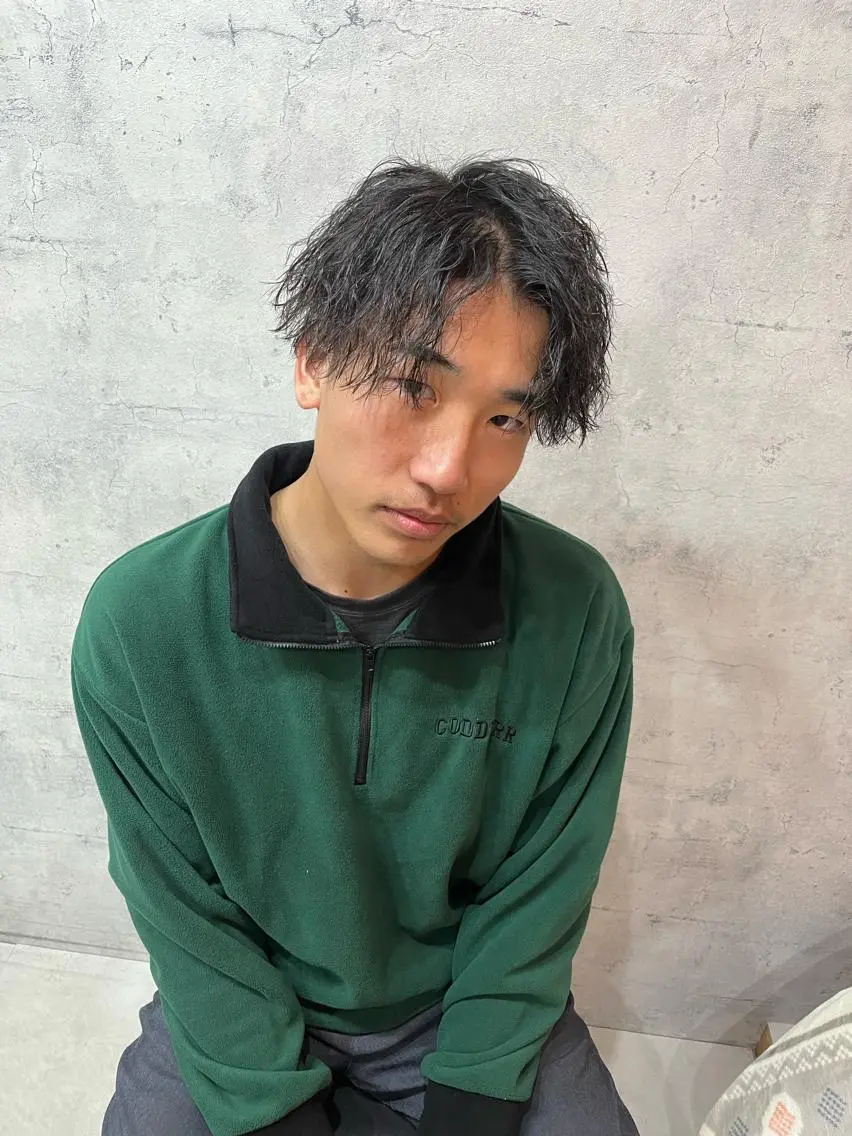 ショート メンズ カット パーマ 鹿児島 TSUBASAのヘアスタイル