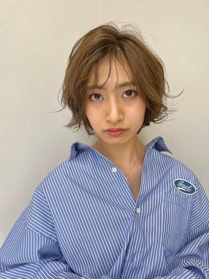 ショート パーマ ボブ/パーマ 村中　仁人のヘアスタイル