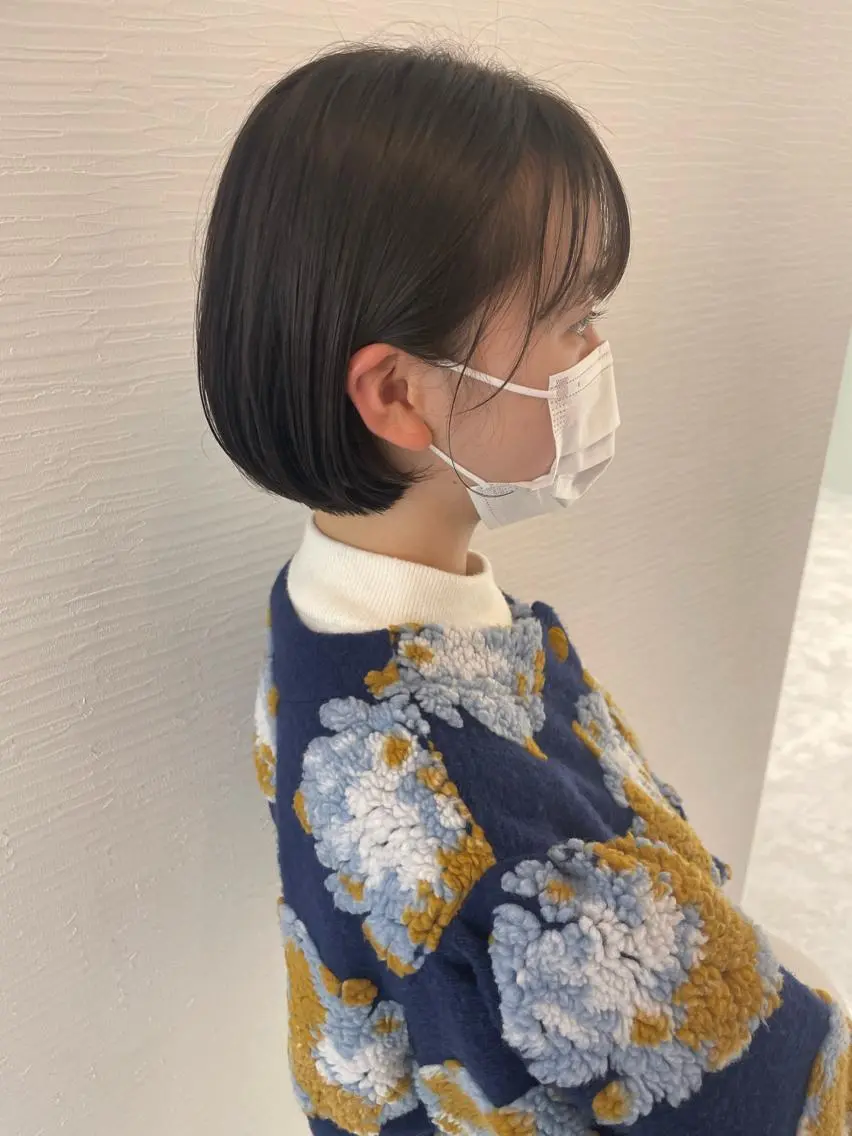 ショート ボブ 顔周りカット 小顔カット カット トリートメント 田島 仁美のヘアスタイル