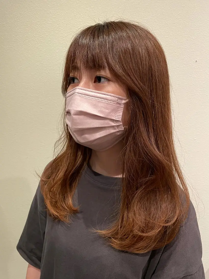 ミディアム 顔周りカット レイヤーカット 𓂃megu‪𓂃 森野めぐみのヘアスタイル