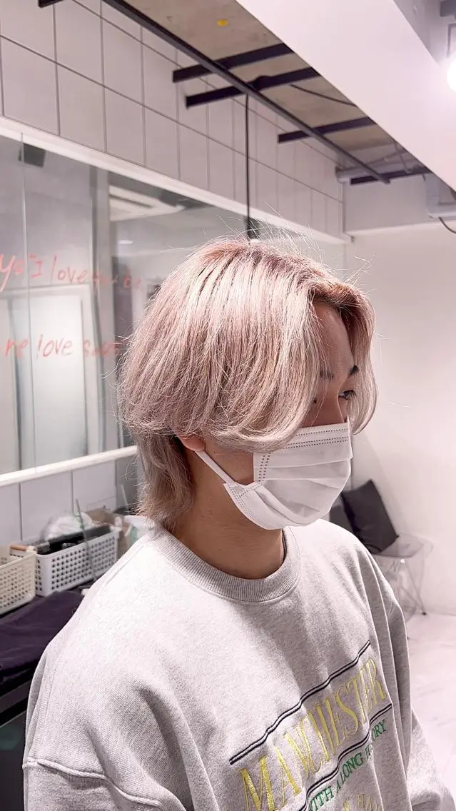 ショート カラー パーマ メンズ ヘアカラー 🔥札幌No.1🥇 パーマ特化美容師🔥のヘアスタイル