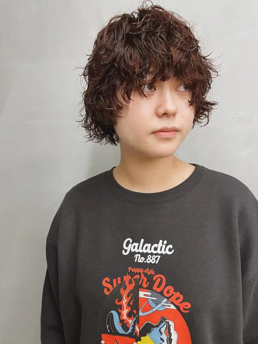 ショート カラー カット パーマ トリートメント センスをお届けします 大谷将生infpのヘアスタイル