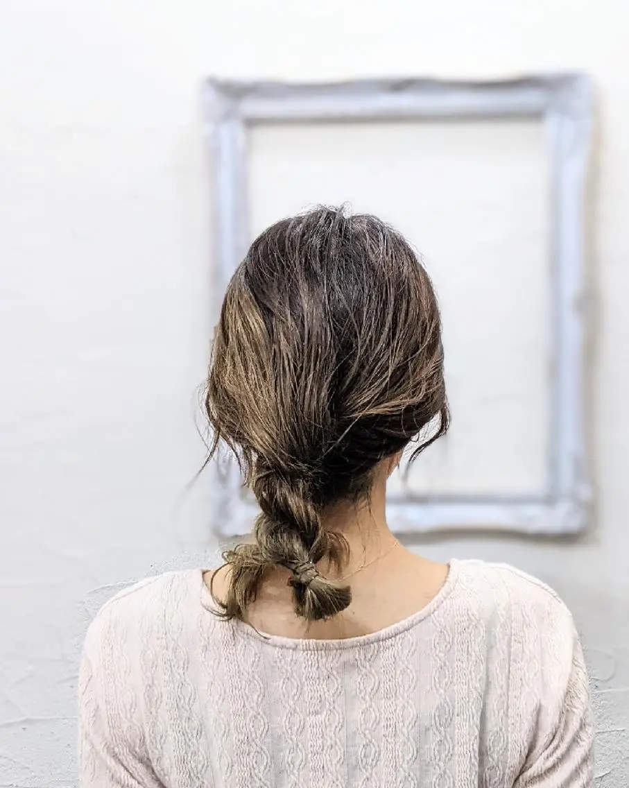 セミロング ヘアアレンジ HIKARI＠ Ruheplatzのヘアスタイル