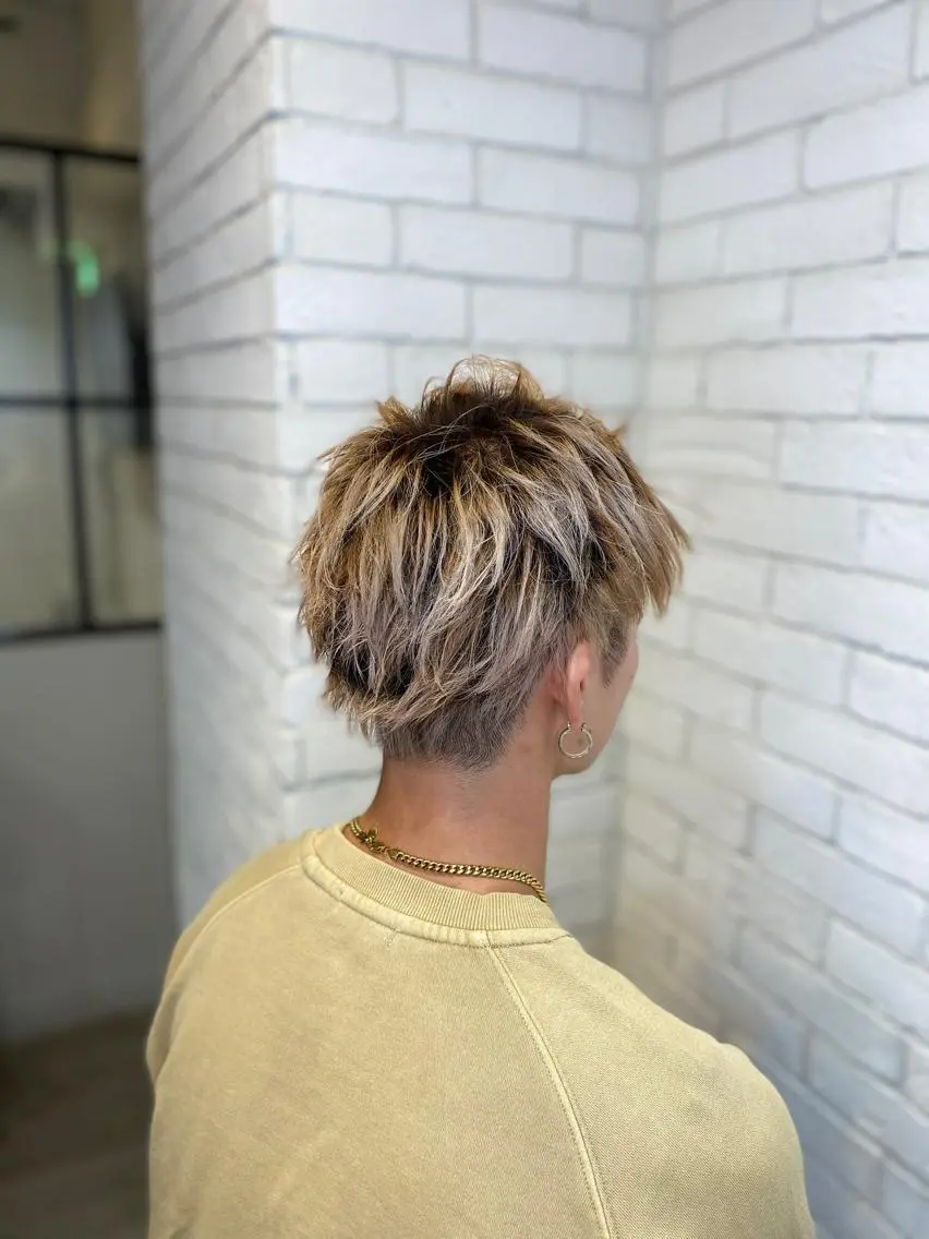 ショート カラー メンズ メンズブリーチ ブリーチ ヨシダ フミノリのヘアスタイル