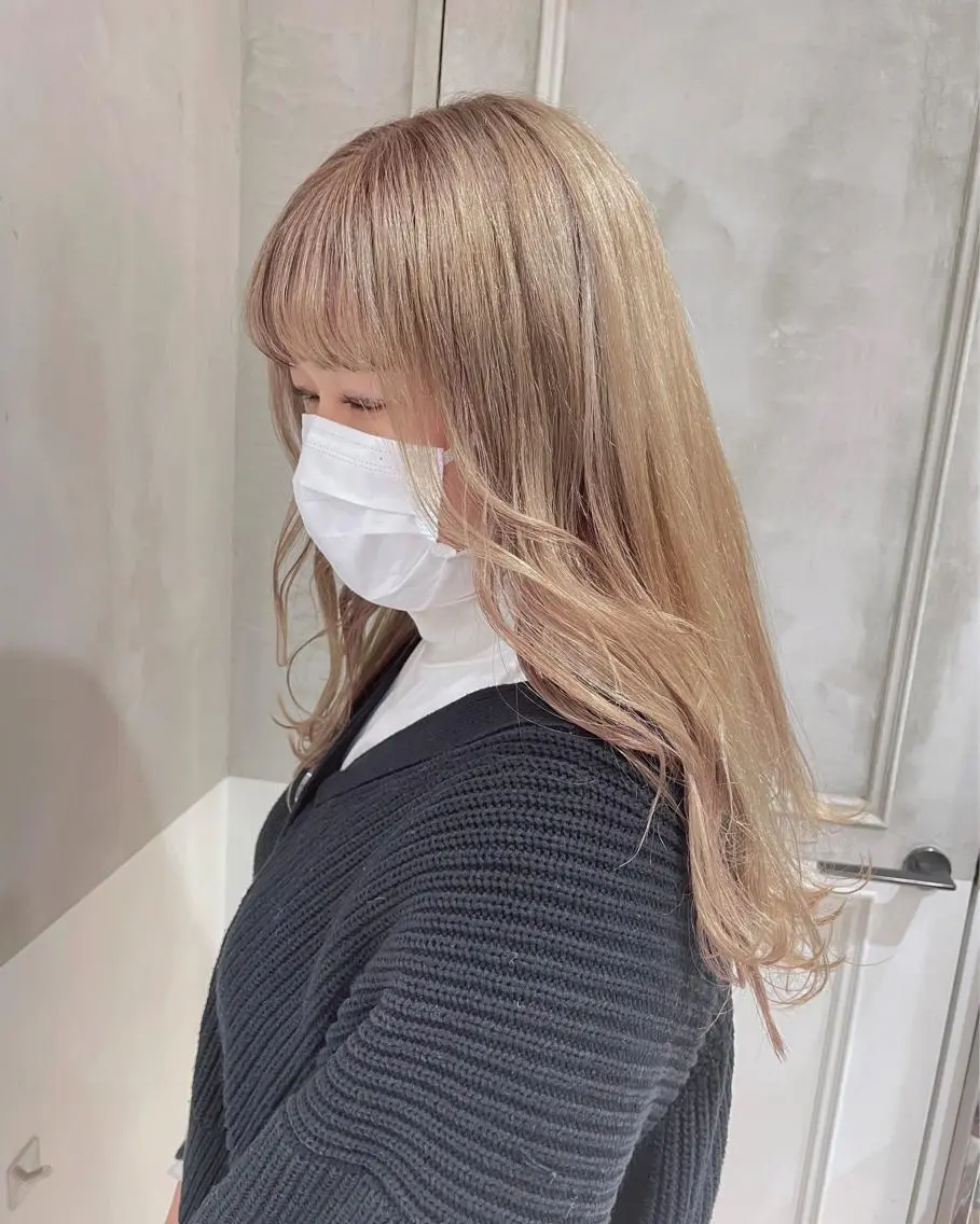ロング ヘアカラー トリートメント ヘッドスパ ヘアセット オリーブ カラー✨有坂映哉のヘアスタイル