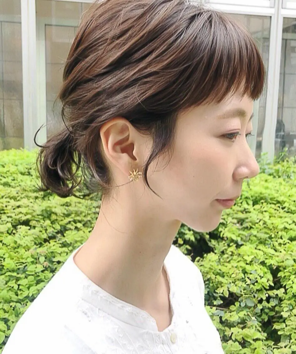 ミディアム カラー ショートボブ ボブ yui .のヘアスタイル