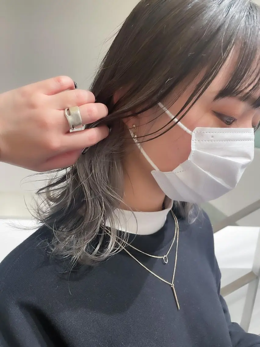 ショート カラー ヘアアレンジ ミニボブ/ブリーチ 🌈MISATOのヘアスタイル