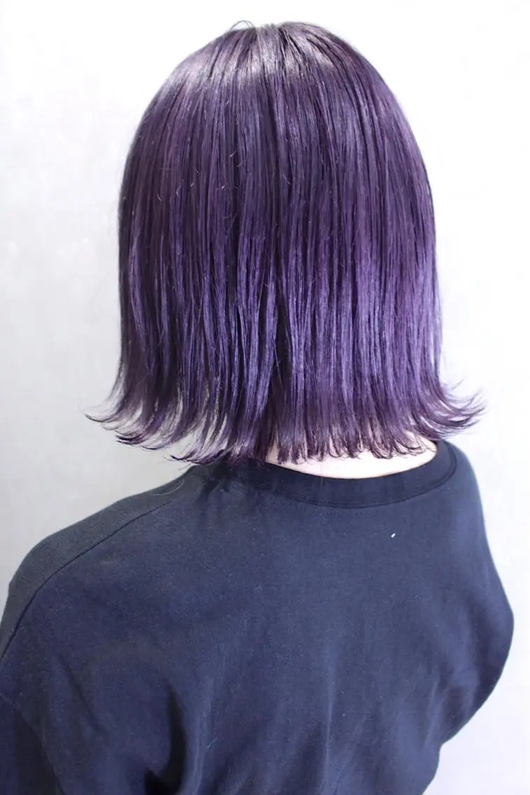 ミディアム カラー ヘアアレンジ バイオレットカラー ヘアカラー トリートメント lani ブリーチ /ダブルカラーのヘアスタイル